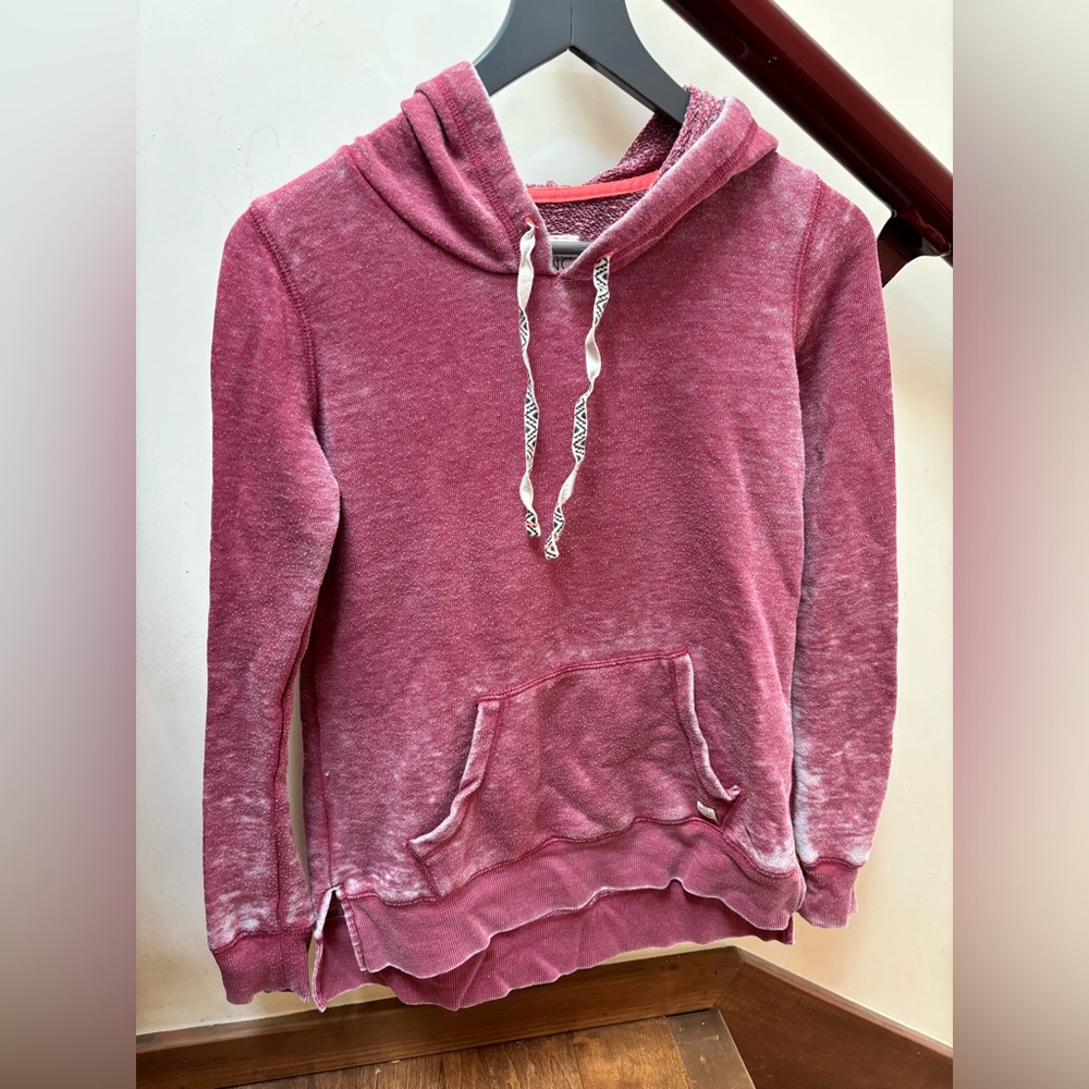 Women’s size small dark pink hoodie Billabong distressed